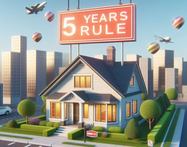 5 years rule for selling primary residence